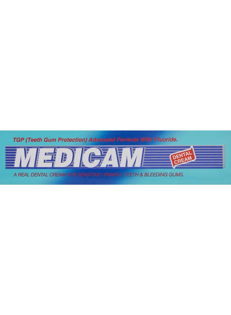 Medicam Dental Cream - Teeth Gum Protection Advanced Formula With Fluoride - Cream For Sensitive/Painful Teeth & Bleeding Gums- 100 Grams - Image 2